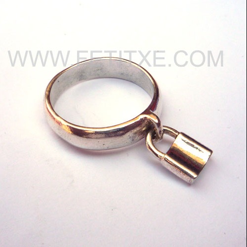 ANILLO CANDADO BDSM 925 PLATA 7462